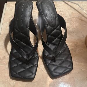 Jessica Simpson Black Quilted Women's Sandals